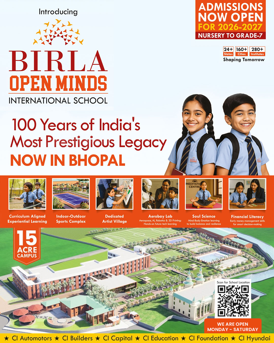 Birla Open Minds International School Bhopal Admission