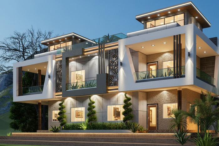 Modern residential home designed by best architect in Bhopal Madhya Pradesh