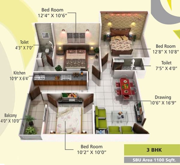 Ready-to-move 3BHK apartments Bhopal
