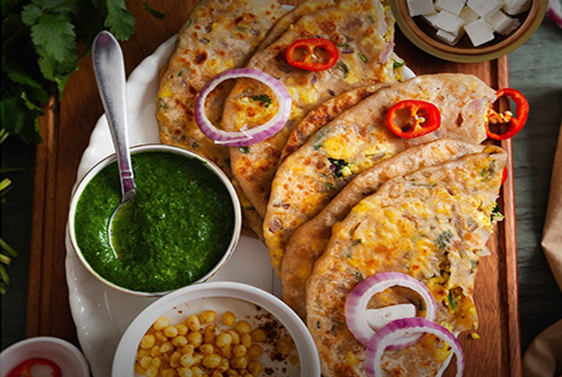 Sattu-Veg Stuffed Paratha With Paneer